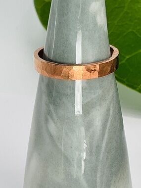 Raw Copper Ring Size 7 Band Jewelry Minimal Hammered Solid Handcrafted Made USA